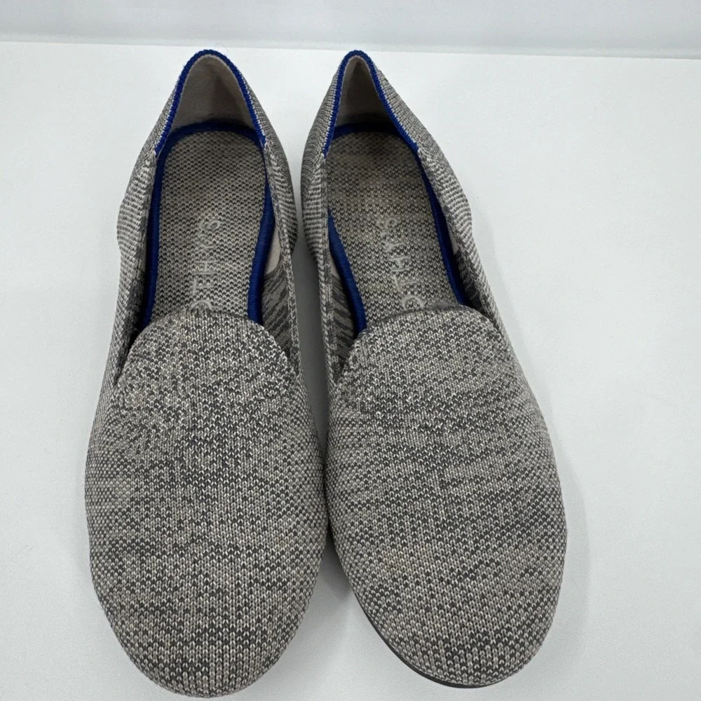 Rothy's Gray Taupe Heathered Loafers Women's 7.5 Casual Quite Luxury Minimalist